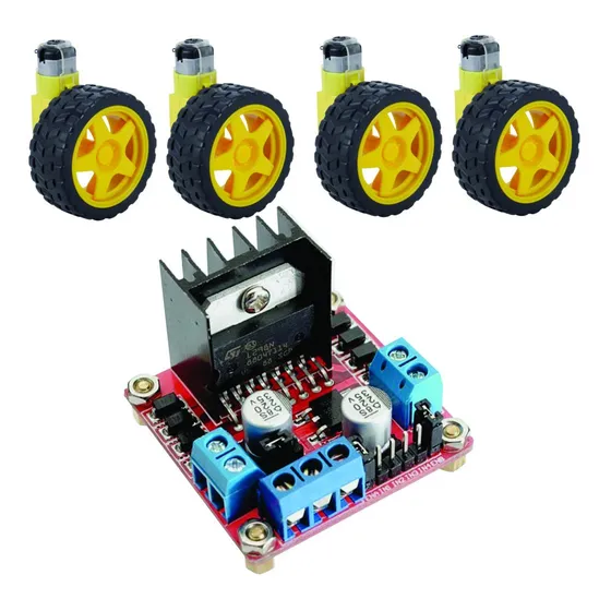 Ponte H L298n Rodas Motor Dc 3/6v Arduino Raspberry Pi Nf-e