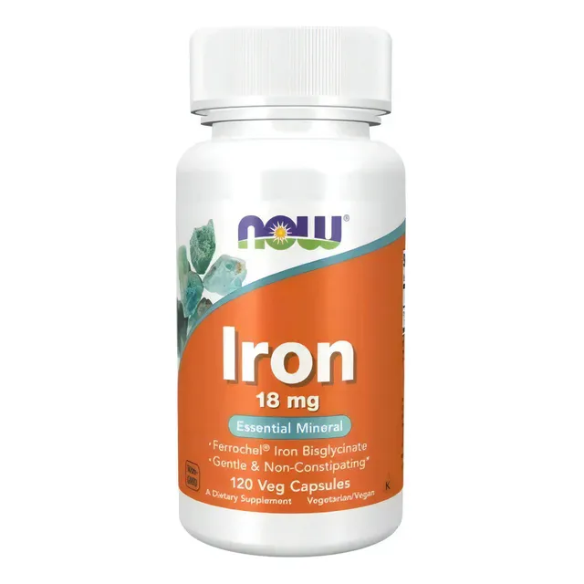 Iron ( Hierro) 18 Mg X 120 Cápsulas Veganas - Now Foods