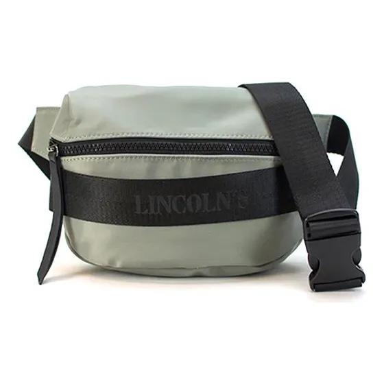 Riñonera Dama Bolsillo Al Frente Correa Larga Lincolns Color Gris Acero