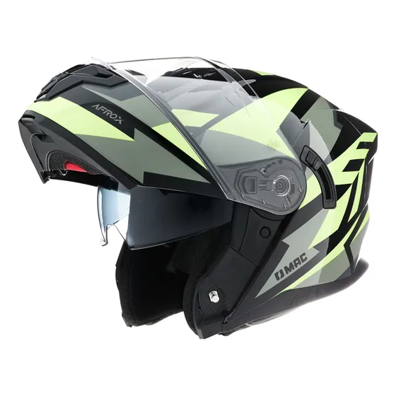 Casco Moto Rebatible Mac Blaze Doble Visor Graficas Gaona