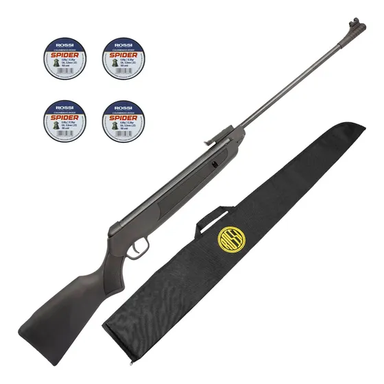 Kit Carabina Rossi Sport Up 5,5mm + Capa + 4 Chumbinhos
