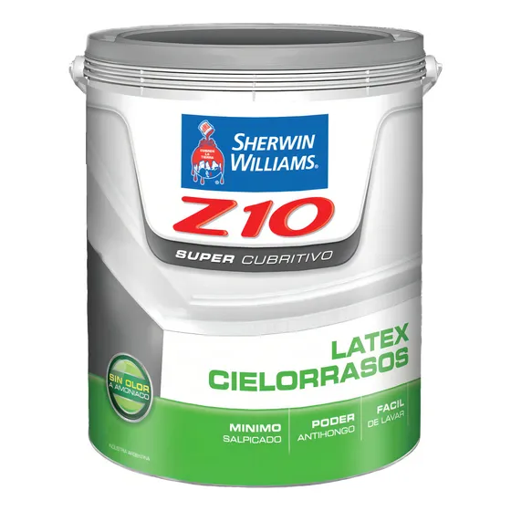 Z10 Pintura Latex Para Cielorraso 20 Lts Sherwin Color Blanco
