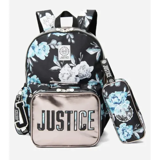 Bolso Lonchera Cartuchera Juego Escolar Justice