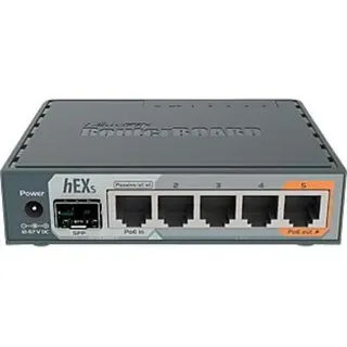 Roteador MikroTik RB760iGS Hex S 880MHz 256MB 5 Portas Gigabit PoE