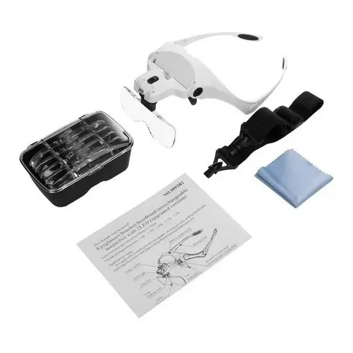 Optovisor, Lentes Con Aumento Y Luz Led Microblading Tienda