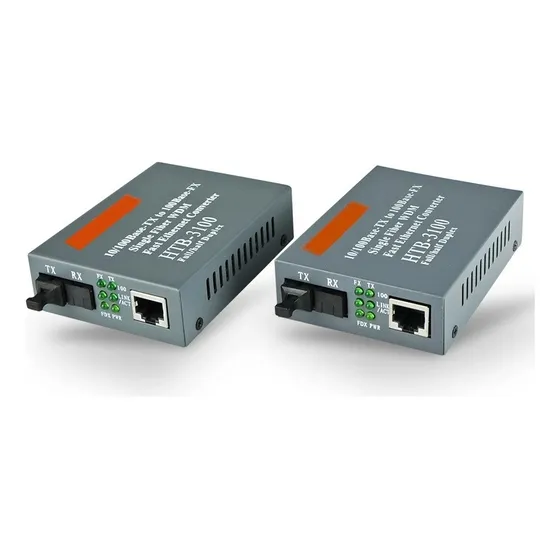Transceiver Fibra Optica Sc/rj-45 100mb Mono-modo Par