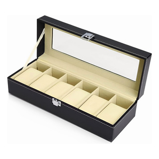Organizador De Relojes Y Joyas 6 Espacios Caja Para Relojes Organizador De Relojes Y Joyas 6 Espacios Caja Para Relojes