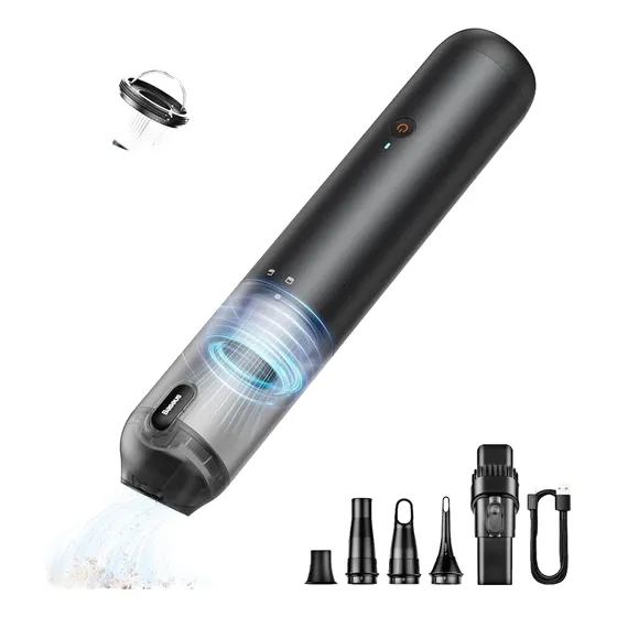 Aspiradora 12v Para Auto Baseus Portátil Potente Inalámbrica
