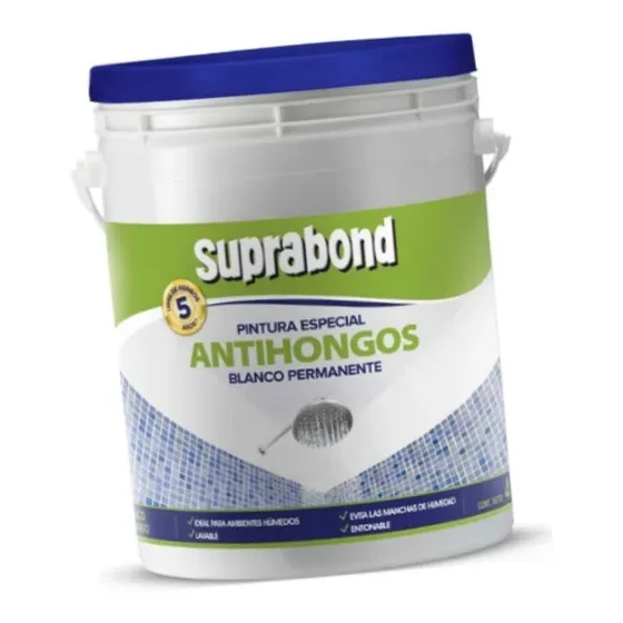 Pintura Especial Antihongo Lavable Blanca 1 L Suprabond Fs