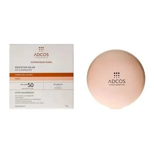 Protetor Solar Pó Compacto Adcos Fps50 Peach 11g
