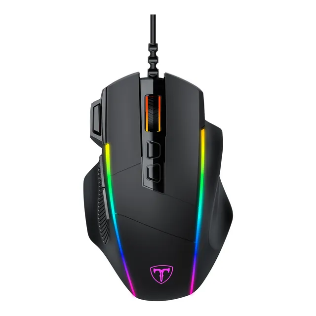 Mouse Gamer Victsing Pc278a 8000dpi 8 Botones Programables Color Negro