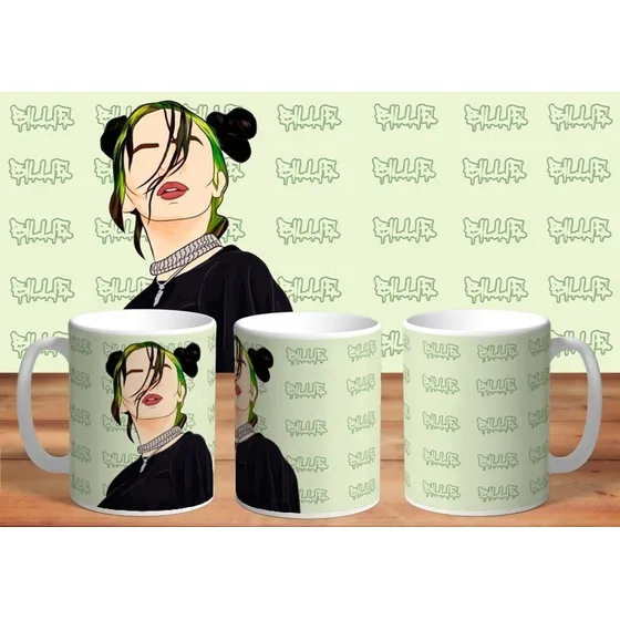 Taza De Ceramica Sublimada: Billie Eilish