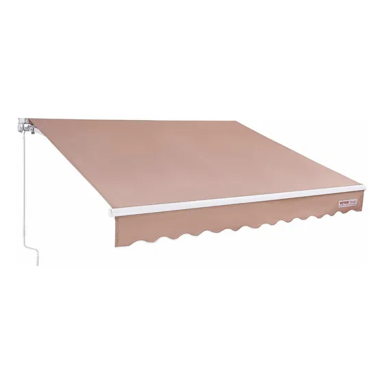 Vevor Toldo Retráctil Manual Poliéster Aire Libre 13x8ft Color Beige