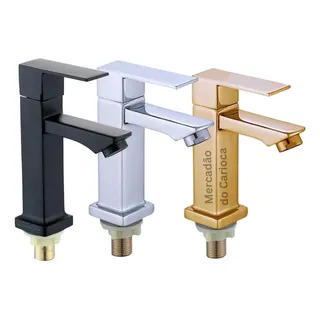 Mdc Torneira Banheiro Luxo Metal Cromada Preto Dourado Prata