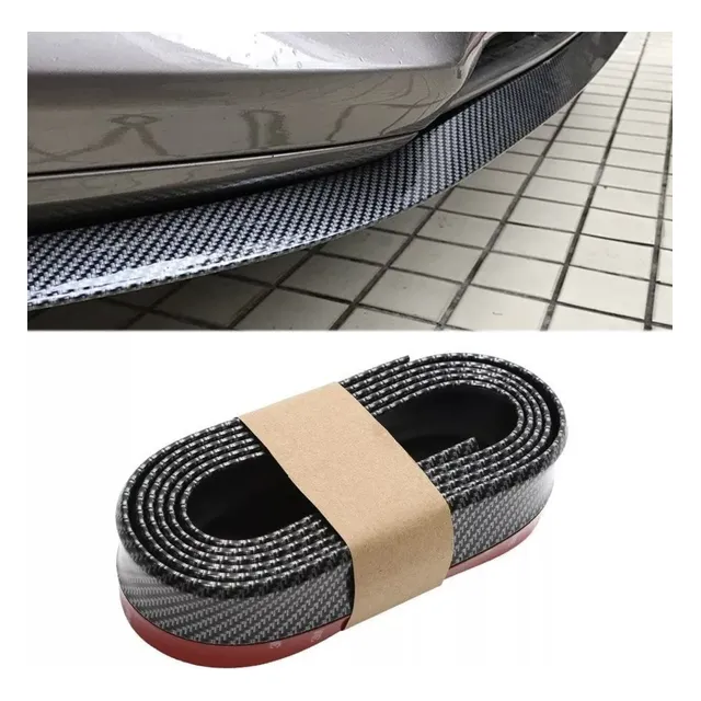 Lip Faldon Fibra Parachoque Delantero Tuning Para Autos 2.5m