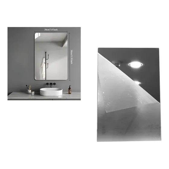 Espejo Rectangular  Decorativo Acrílico 20x30 Cm 2 Unidades