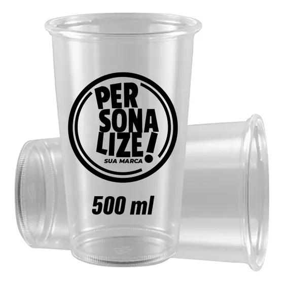 200 Copos Descartáveis  Personalizados 500ml Envio Rápido