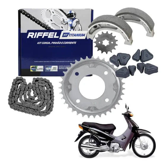 Kit Relação Riffel Biz 100 1999 2000 2001 2002 2003 2004