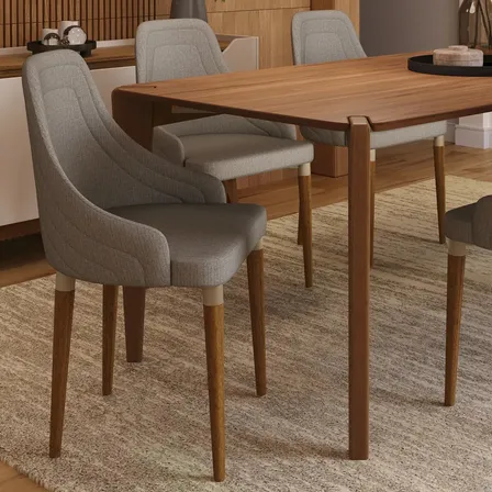 Conjunto 2 Cadeiras De Jantar Evelyn Champanhe Mesa Cozinha