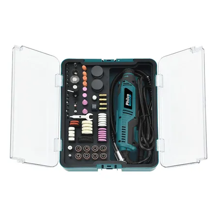 Micro Retifica Philco Prt180 120 Acessórios + Eixo Flexível Frequência 50 Potência 180 W