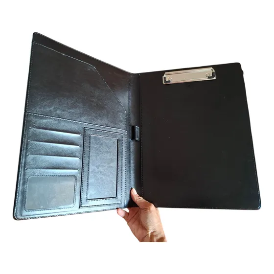 Carpeta Ejecutiva En Semi Cuero Negro