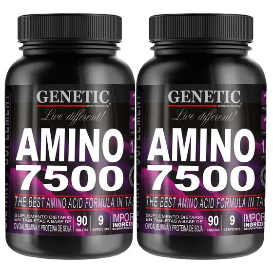 2 Amino 7500 Aminopéptidos Genetic 90 Crecimiento Muscular Sabor Neutro