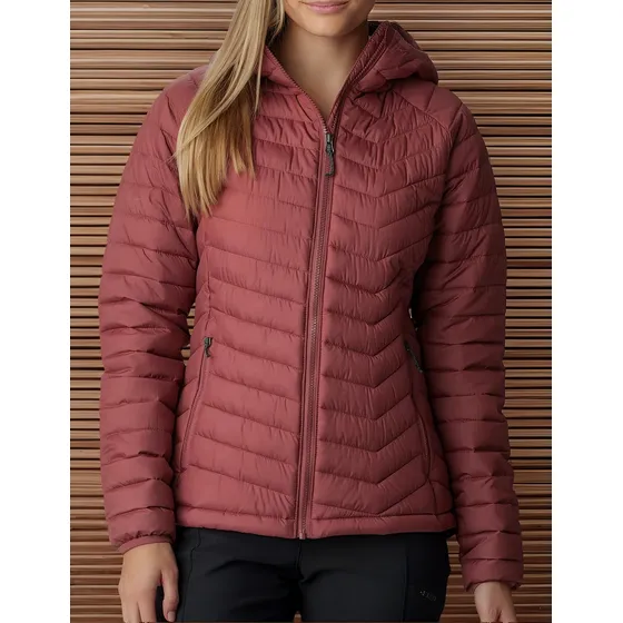 Campera Columbia Outdoor Mujer Powder Lite Cap M Bordo Ras