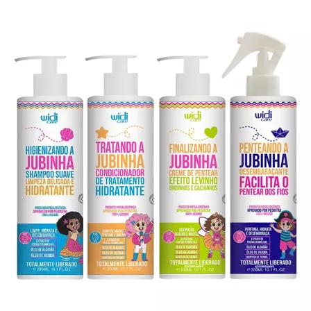 Kit Widi Care Jubinha Shampoo Cond Creme Ondulado Spray