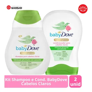Kit Shampoo E Condicionador Baby Dove Cabelos Claros 200ml Kit Shampoo E Condicionador Baby Dove Cabelos Claros 200ml