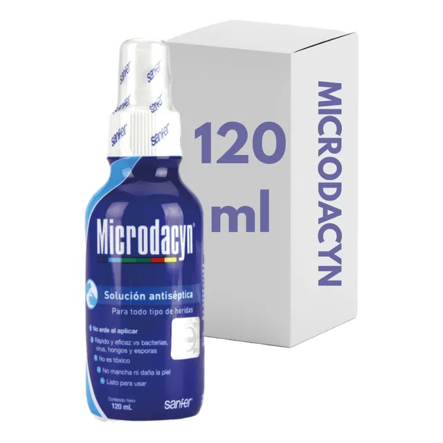 Microdacyn 120 Ml Solución Limpieza Curacion Heridas