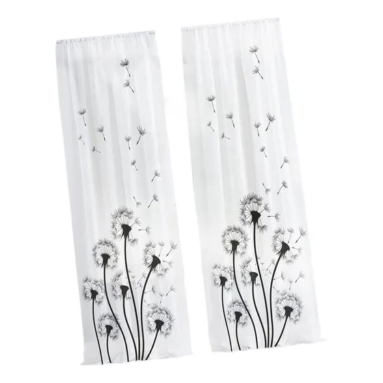 2x Ventana Cortinas De Tul Barra De Bolsillo Cortinas