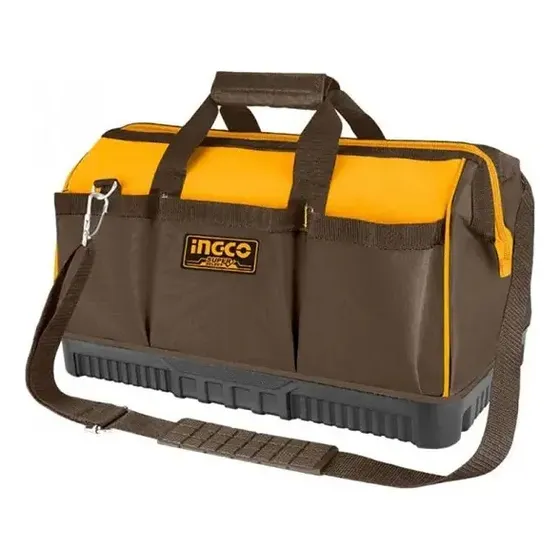 Bolso De Herramientas Industrial 16 Bolsillos 16 Ingco Ss Amarillo