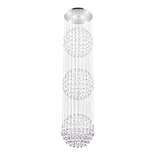 Lampara De Led Candelabro Colgante Cristal 2m De Largo Lampara De Led Candelabro Colgante Cristal 2m De Largo