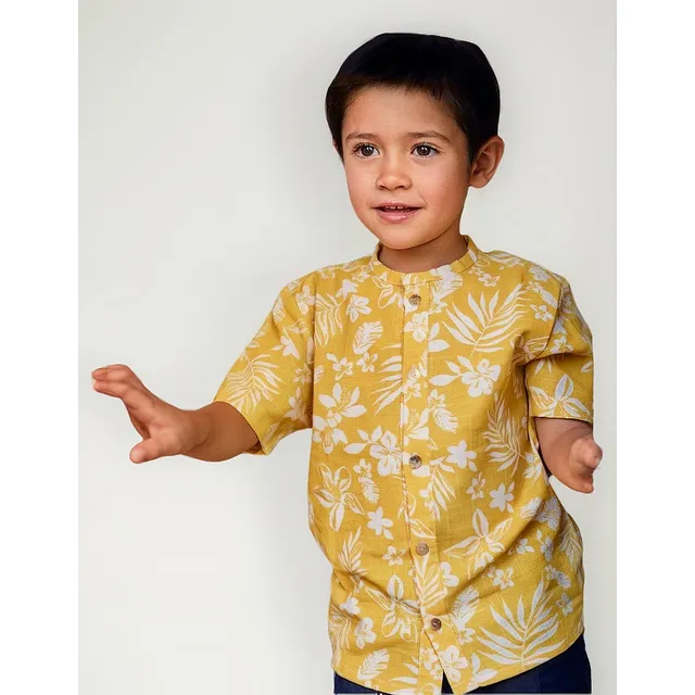 Camisa Niño Manga Corta 100% Lino