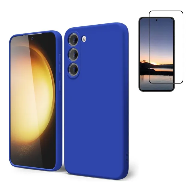 Carcasa Para Samsung + Mica (silicona Con Protección Cámara)