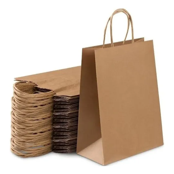 50 Bolsa De Papel Kraft Con Asa O Manilla Smart Bags 30x41x12 Lisas | Cuotas sin interés