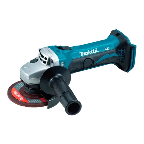 Miniesmeriladora angular inalámbrica Makita DGA452Z color turquesa 430 W sin baterias