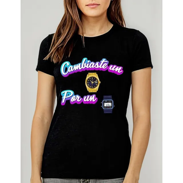 Polera Con Diseño Cambiaste Un Rolex Por Un Casio - Shakira 