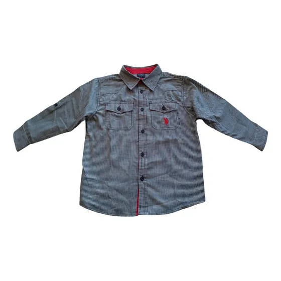 Camisa Ajedrez Niños Manga Larga Talla 6 Polo Ralph Lauren