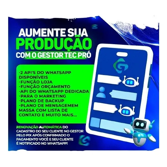 Gestor De Clientes - Cobrança Automática - Tech Pro - Mensal