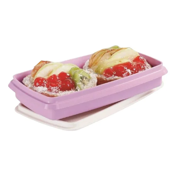Tupper Contenedor Box 750ml Tupperware Violeta Y Blanco