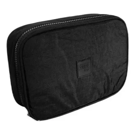 Estojo Box Organizador Grande Compartimentos Preto
