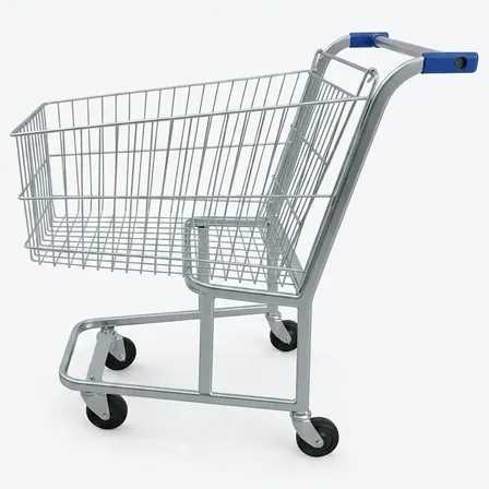 Carrinho Supermercado Reforçado Cesto 90lts Aramado Oferta Prateado