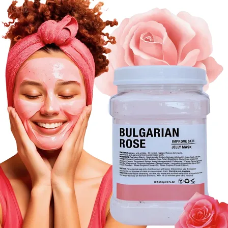 Jelly Mask Facial Bulgaria Rosa 650g Mascarilla Todo Piel