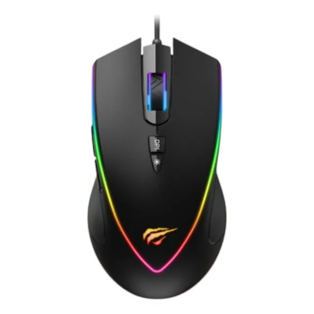 Mouse Gamer Havit Con Cable  1.5m Usb Retroiluminación