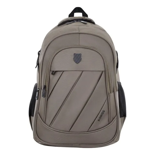 Mochila urbana K-Swiss Jhon color gris oscuro diseño lisa 20L