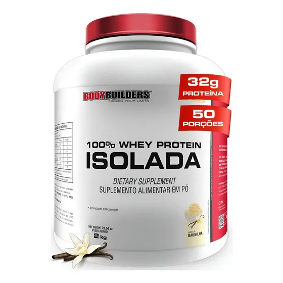 100% Whey Protein Isolada 2kg Sabor Baunilha Bodybuilders