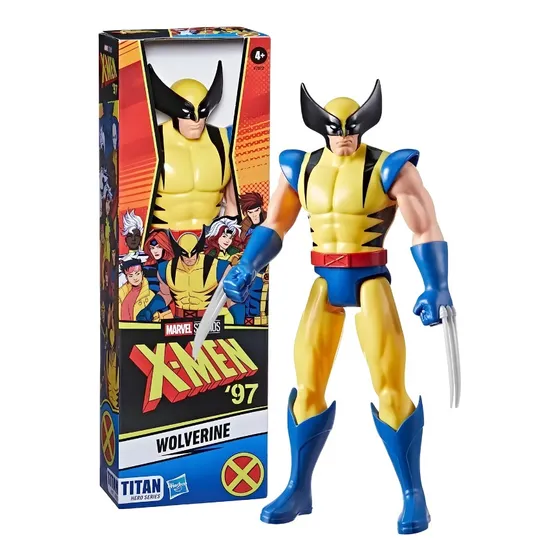 Boneco Wolverine Titan Hero X-men '97 Clássico Grande 30cm