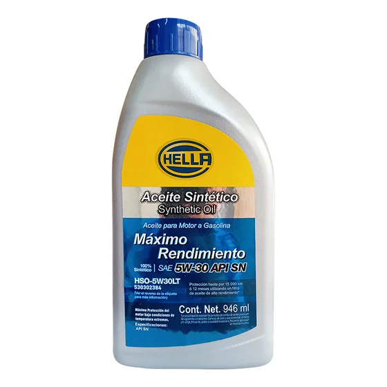Aceite para motor  Hella sintético 5W-30 para carro/camioneta de 1 unidad x 946mL