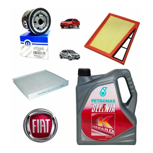 Kit X3 Filtros + Aceite 0w20 Selenia Fiat Cronos Argo 1.3
